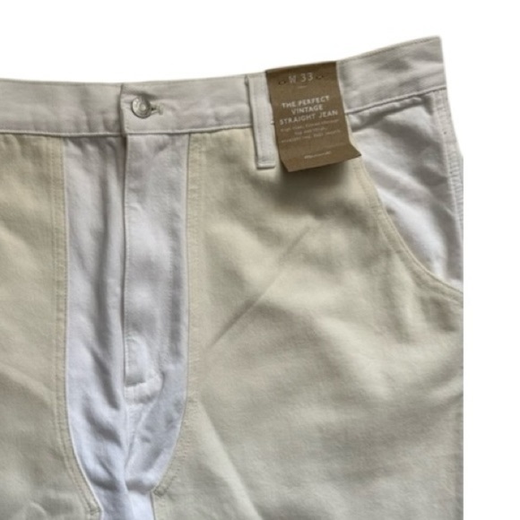 Madewell The Perfect Vintage Straight Jean Plus Size 33 Two Tone Cargo - Picture 5 of 8